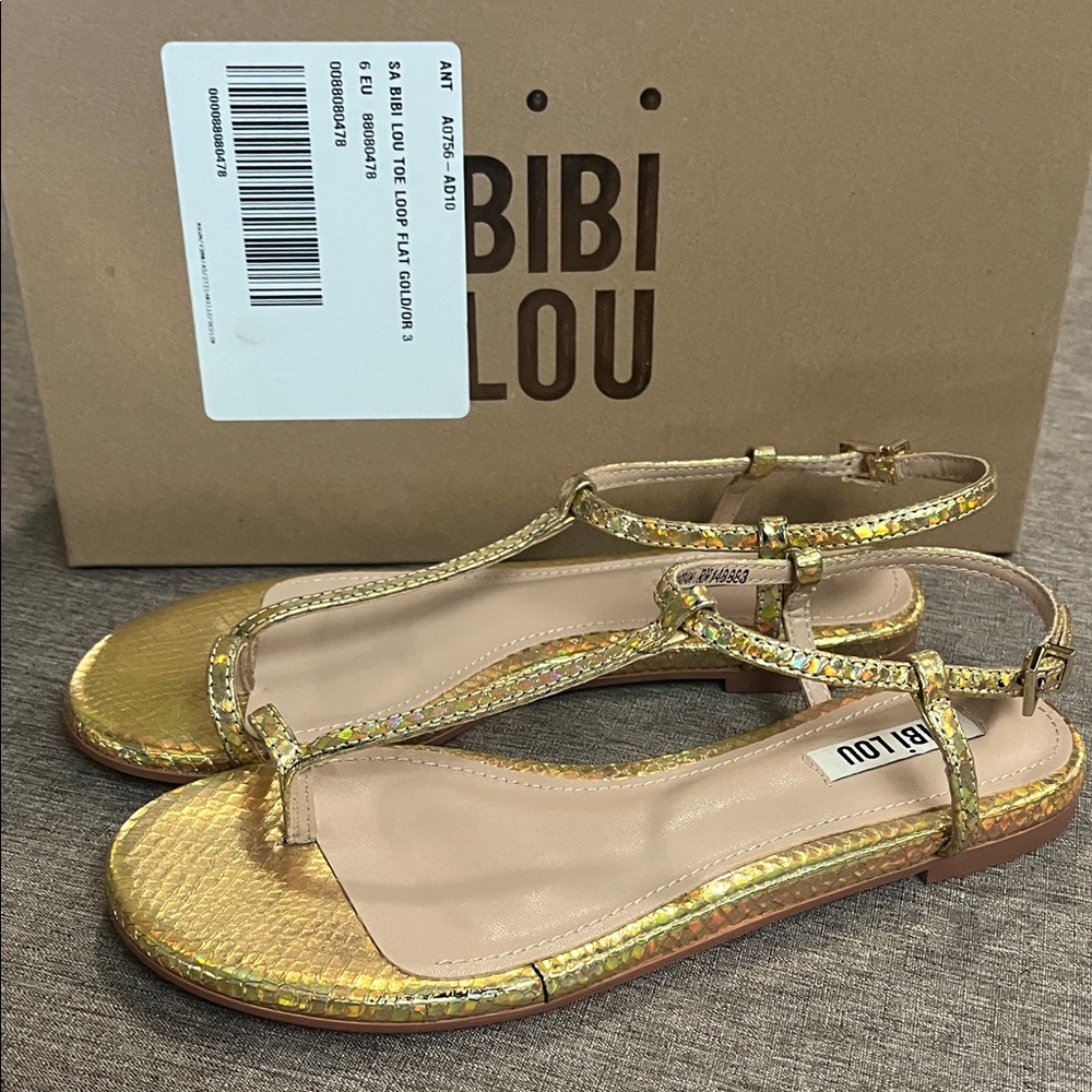 Anthropologie Gold Women's Sandals